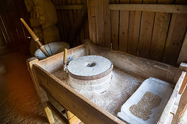 Traditional Grain Mill in Lithuania