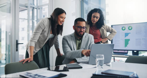 Teamwork, meeting and ideas for solution or decision for business, workplace or company. 
