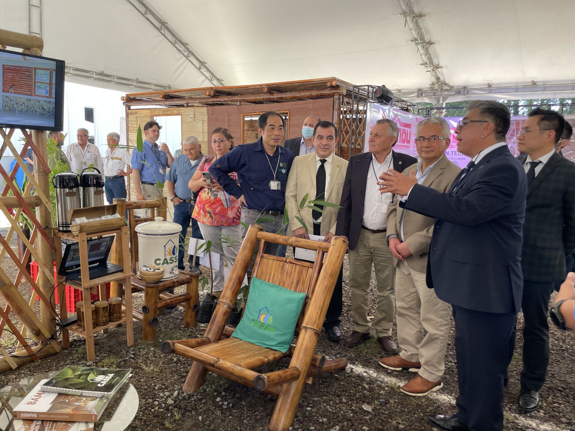 Bamboo furniture and products in Guatemala illustrating value-added uses of locally processed bamboo